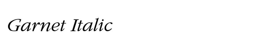 Garnet Italic