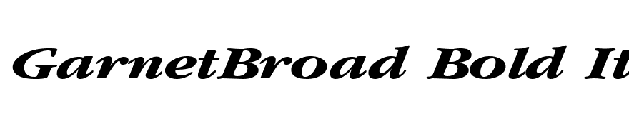 GarnetBroad Bold Italic