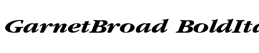 GarnetBroad BoldItalic