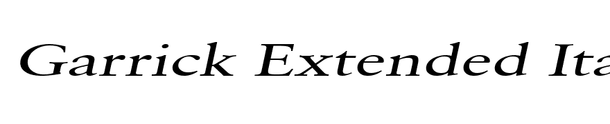Garrick Extended Italic