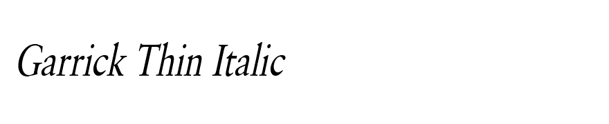 Garrick Thin Italic