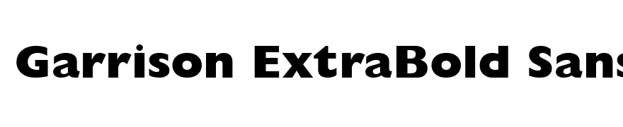 Garrison ExtraBold Sans BOLD