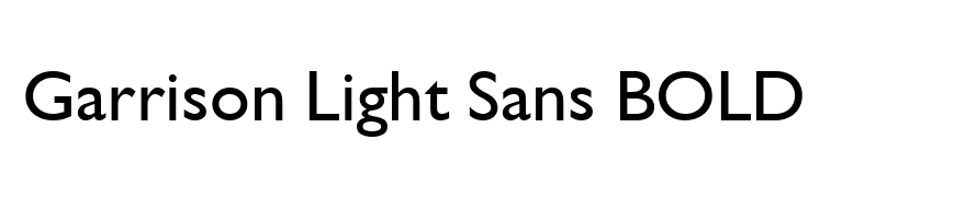 Garrison Light Sans BOLD