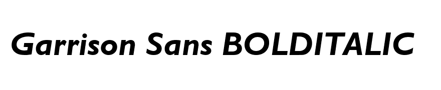 Garrison Sans BOLDITALIC