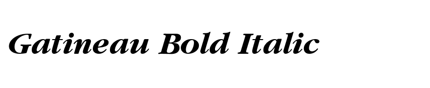 Gatineau Bold Italic