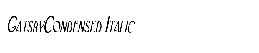 GatsbyCondensed Italic