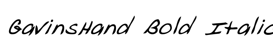 GavinsHand Bold Italic