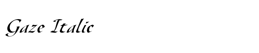 Gaze Italic