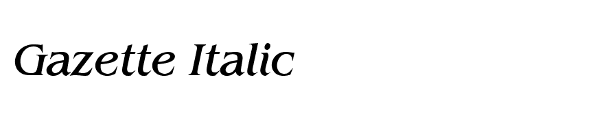 Gazette Italic