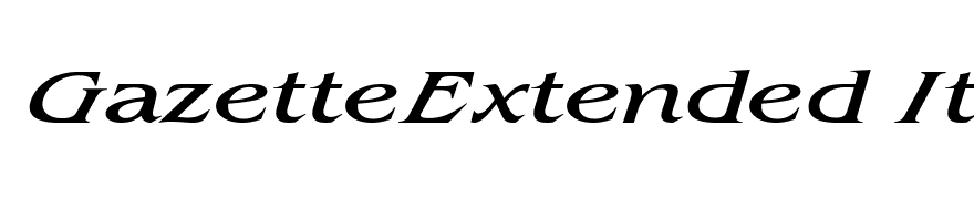 GazetteExtended Italic