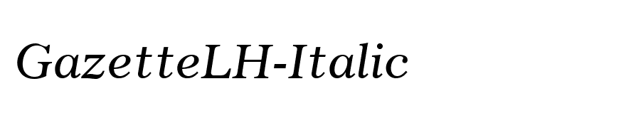 GazetteLH-Italic