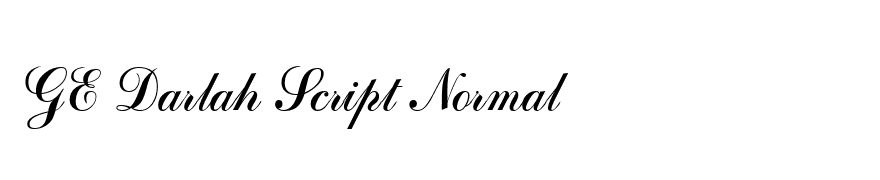 GE Darlah Script Normal