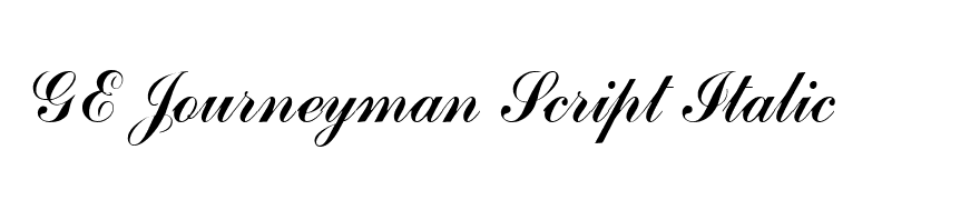 GE Journeyman Script Italic