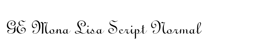 GE Mona Lisa Script Normal