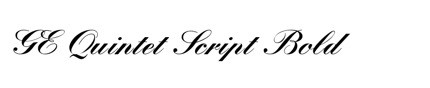 GE Quintet Script Bold