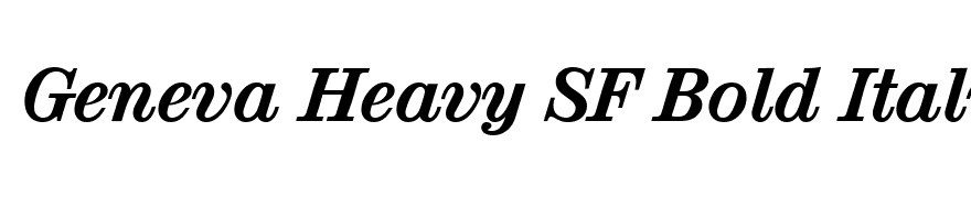 Geneva Heavy SF Bold Italic