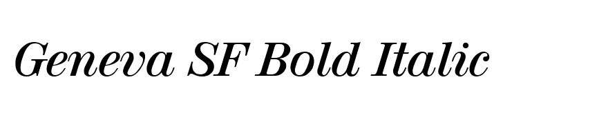 Geneva SF Bold Italic