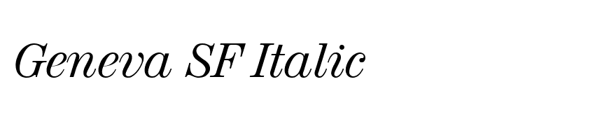 Geneva SF Italic