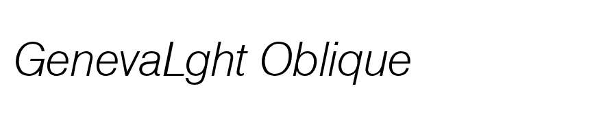 GenevaLght Oblique