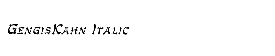 GengisKahn Italic