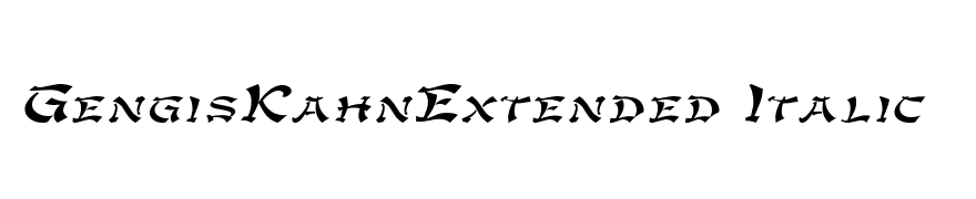 GengisKahnExtended Italic
