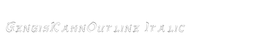 GengisKahnOutline Italic