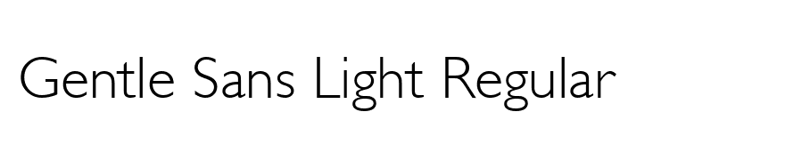 Gentle Sans Light Regular
