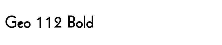 Geo 112 Bold