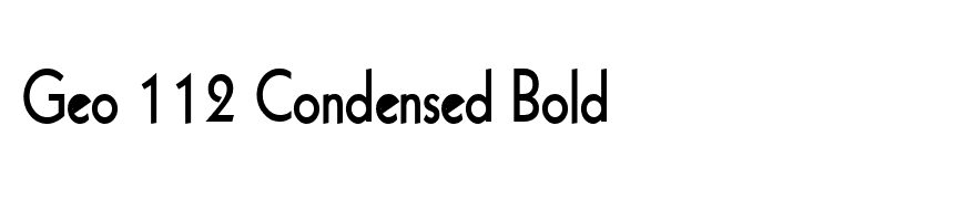 Geo 112 Condensed Bold
