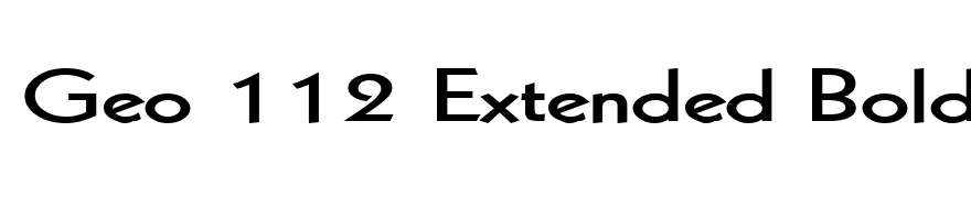 Geo 112 Extended Bold