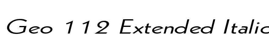 Geo 112 Extended Italic