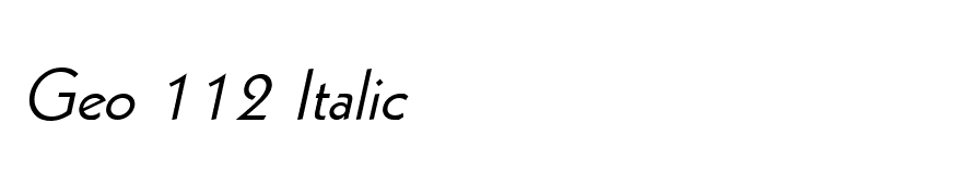 Geo 112 Italic