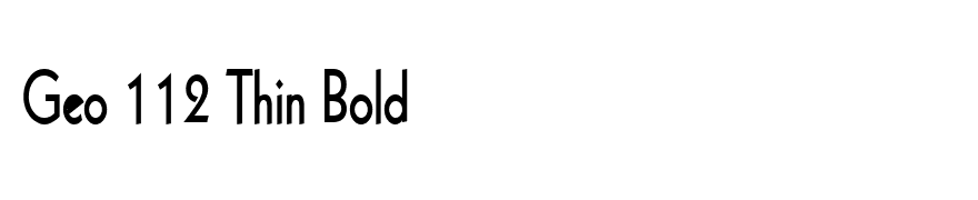 Geo 112 Thin Bold
