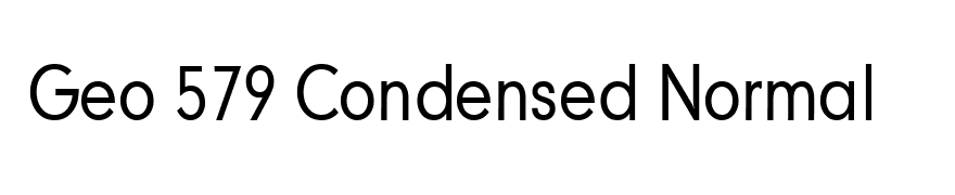 Geo 579 Condensed Normal