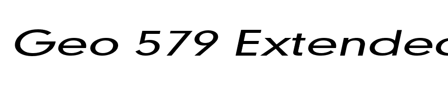 Geo 579 Extended Italic
