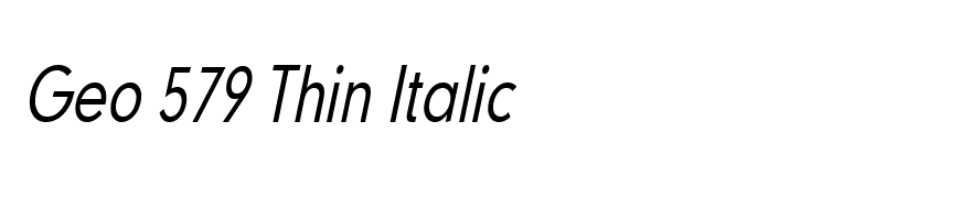 Geo 579 Thin Italic