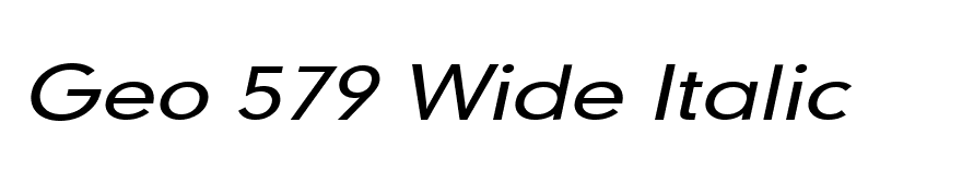Geo 579 Wide Italic