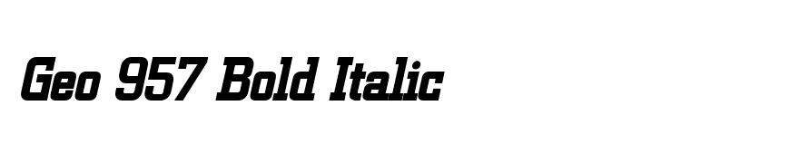 Geo 957 Bold Italic