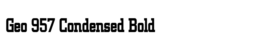 Geo 957 Condensed Bold