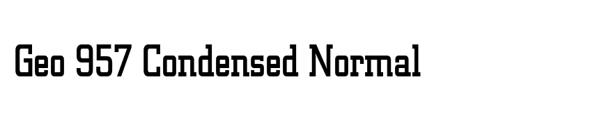 Geo 957 Condensed Normal