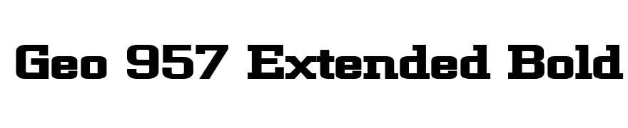 Geo 957 Extended Bold