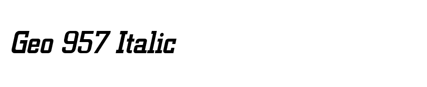 Geo 957 Italic
