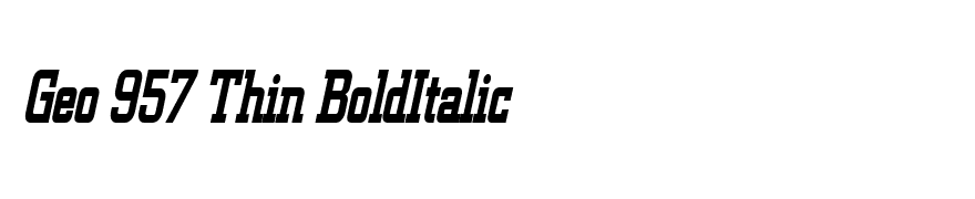 Geo 957 Thin BoldItalic