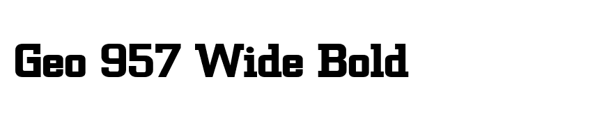 Geo 957 Wide Bold