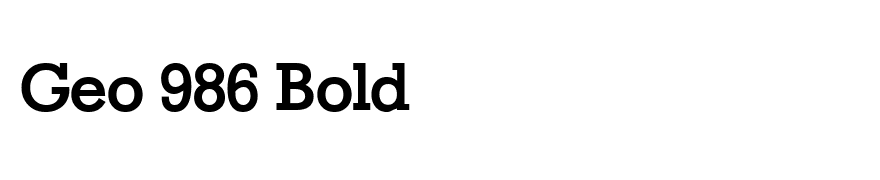 Geo 986 Bold