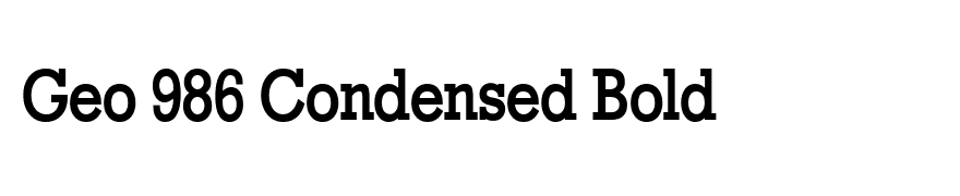 Geo 986 Condensed Bold