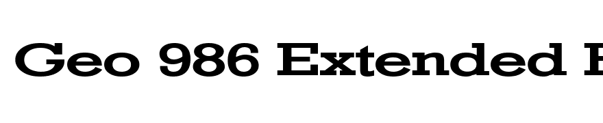 Geo 986 Extended Bold