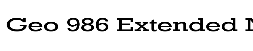 Geo 986 Extended Normal