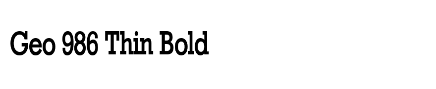 Geo 986 Thin Bold