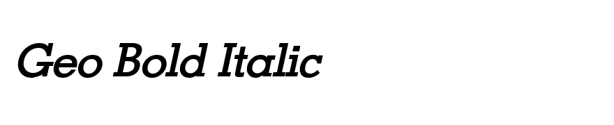 Geo Bold Italic